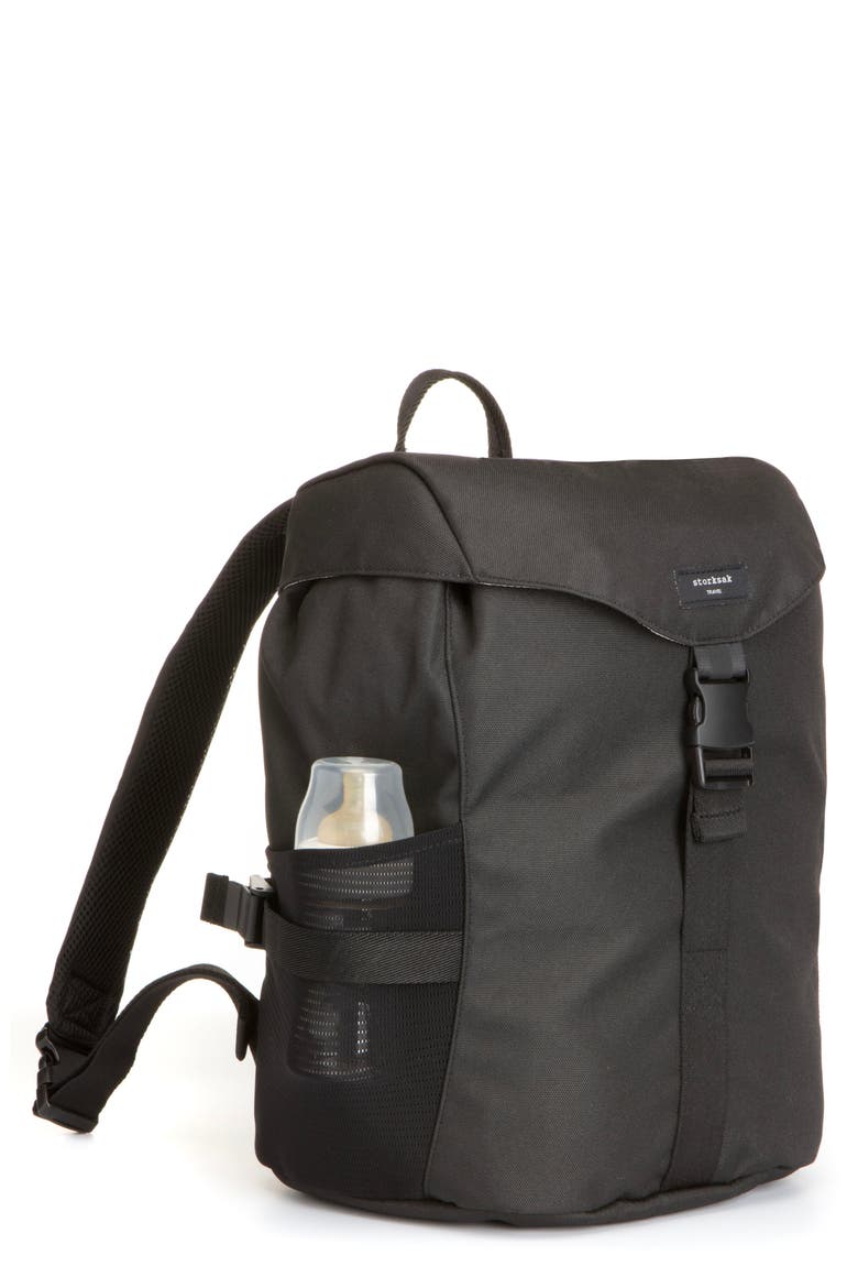 Water Resistant Diaper Backpack, Main, color, BLACK