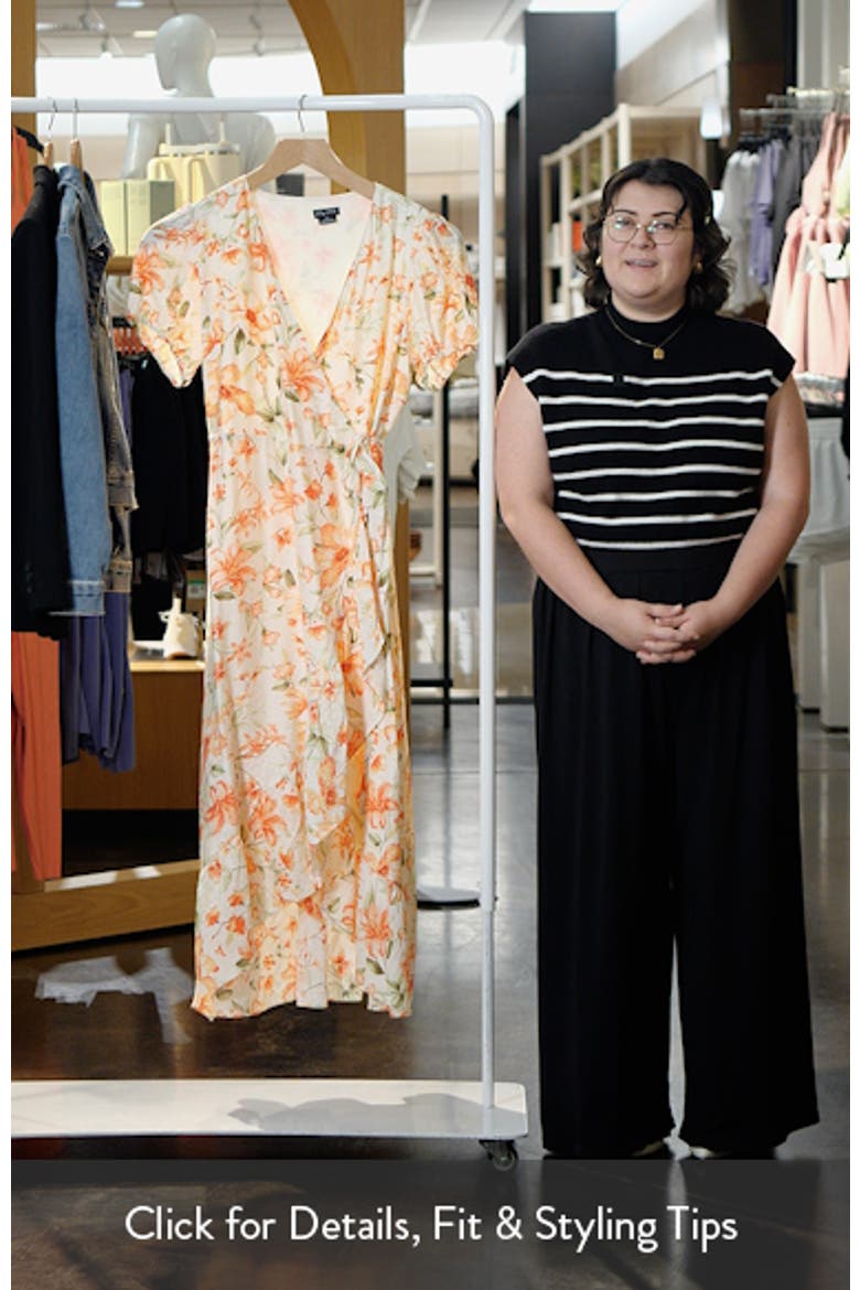 Sarina Floral Print Midi Wrap Dress video