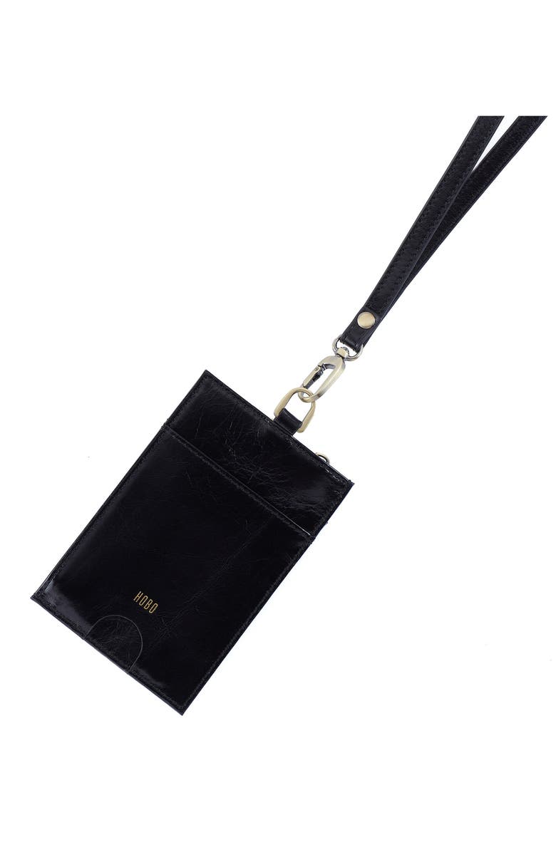 HOBO Around Town Lanyard Card Case, Alternate, color, Black