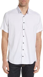 Stone Rose Men's Stretch Short Sleeve Button-Up Shirt