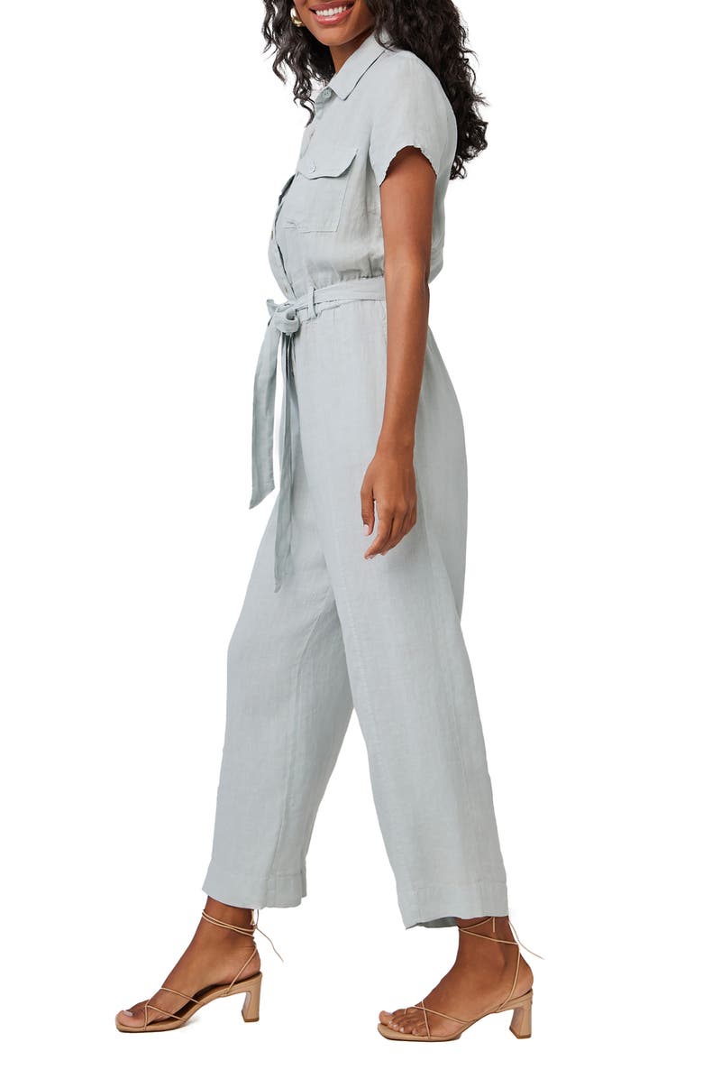 Bella Dahl Short Sleeve Linen Jumpsuit, Alternate, color, 