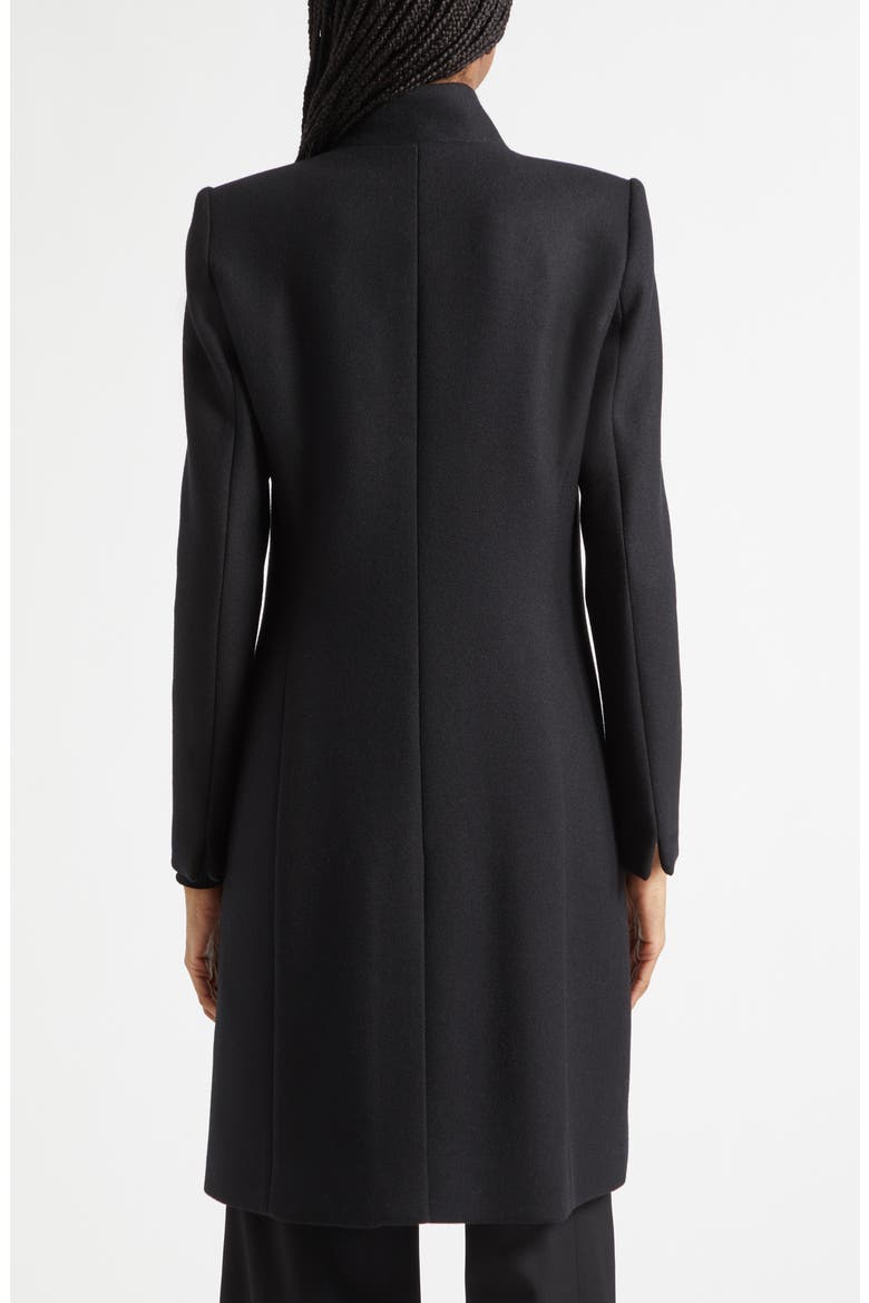 Max Asymmetric Collar Wool Blend Coat, Alternate, color, BLACK