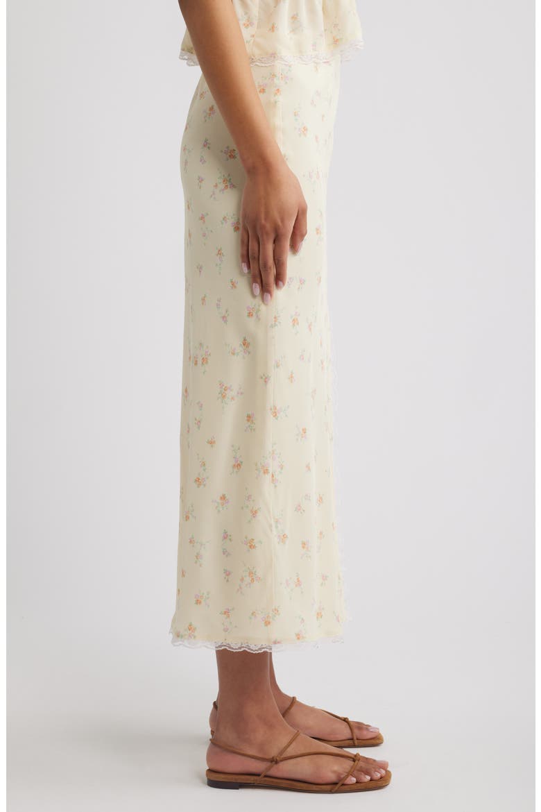 Silvia Floral Print Maxi Skirt, Alternate, color, LEMON HAZE
