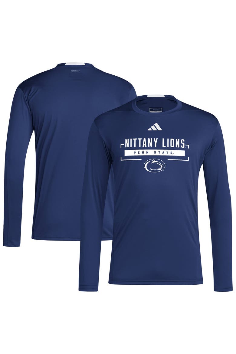 Men's adidas Navy Penn State Nittany Lions D4T Long Sleeve T-Shirt, Main, color, Navy