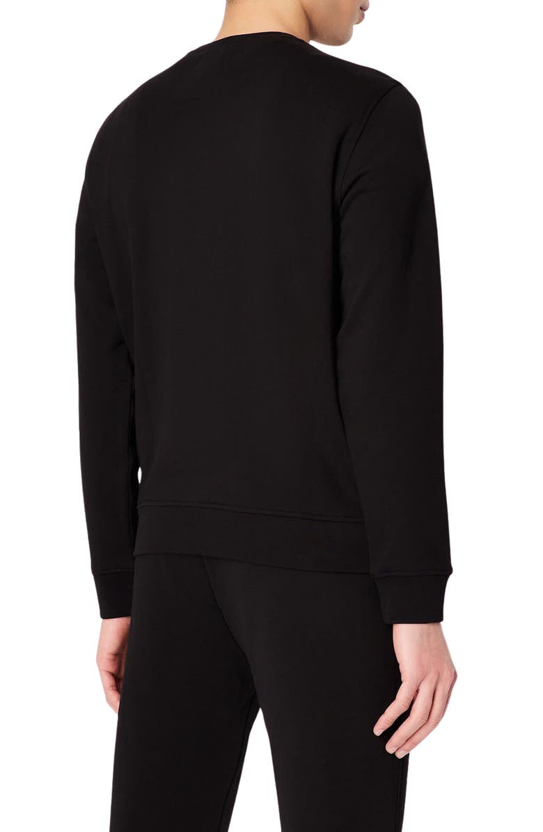 Armani Exchange Embroidered Metallic Icon Logo Sweatshirt, Alternate, color,