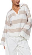 Princess Polly Rick Oversize Stripe Collar Sweater