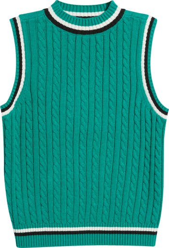【ÉPINE】line cable knit vest onepiece Epineline cable knit vest onepiece（gray）（Epineline cable