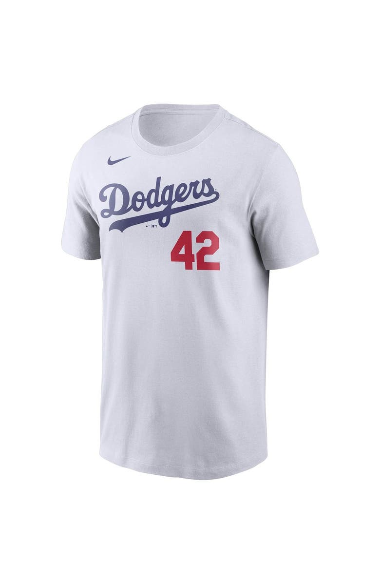 Nike Men's Nike White Los Angeles Dodgers Jackie Robinson Day Team 42 T-Shirt, Alternate, color, 