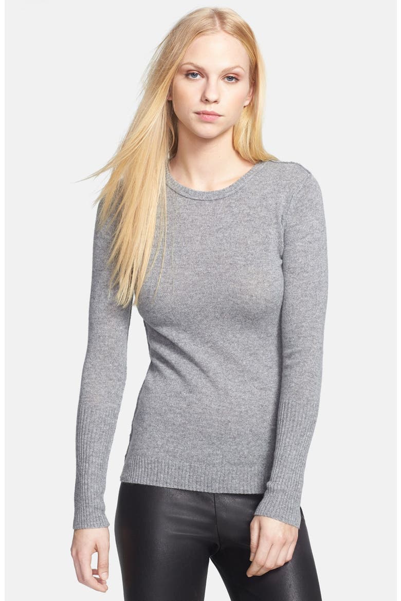 Crewneck Cashmere Sweater, Main, color, CEMENT
