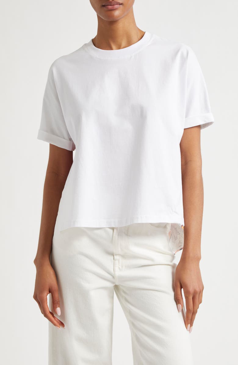 3.1 Phillip Lim Floral High Low Cotton T-Shirt, Main, color, White Multi