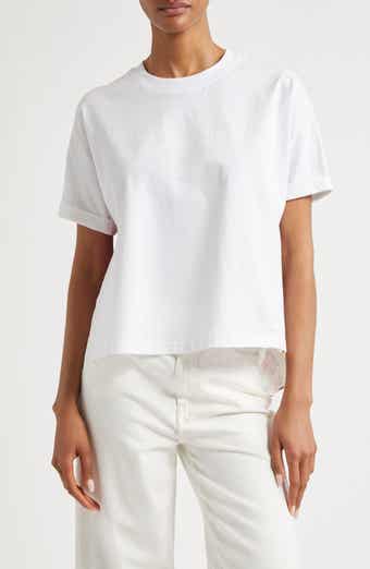 3.1 Phillip Lim Floral High Low Cotton T-Shirt