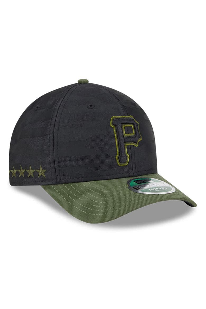 Men's New Era  Black Pittsburgh Pirates Player Replica 9FORTY Adjustable Hat, Alternate, color, Black