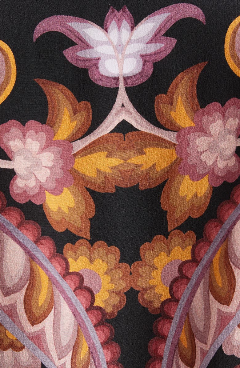 Etro Paisley Print Silk Crêpe de Chine Top, Alternate, color, Printed Black Base