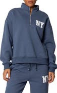 EDIKTED NY Quarter Zip Sweatshirt