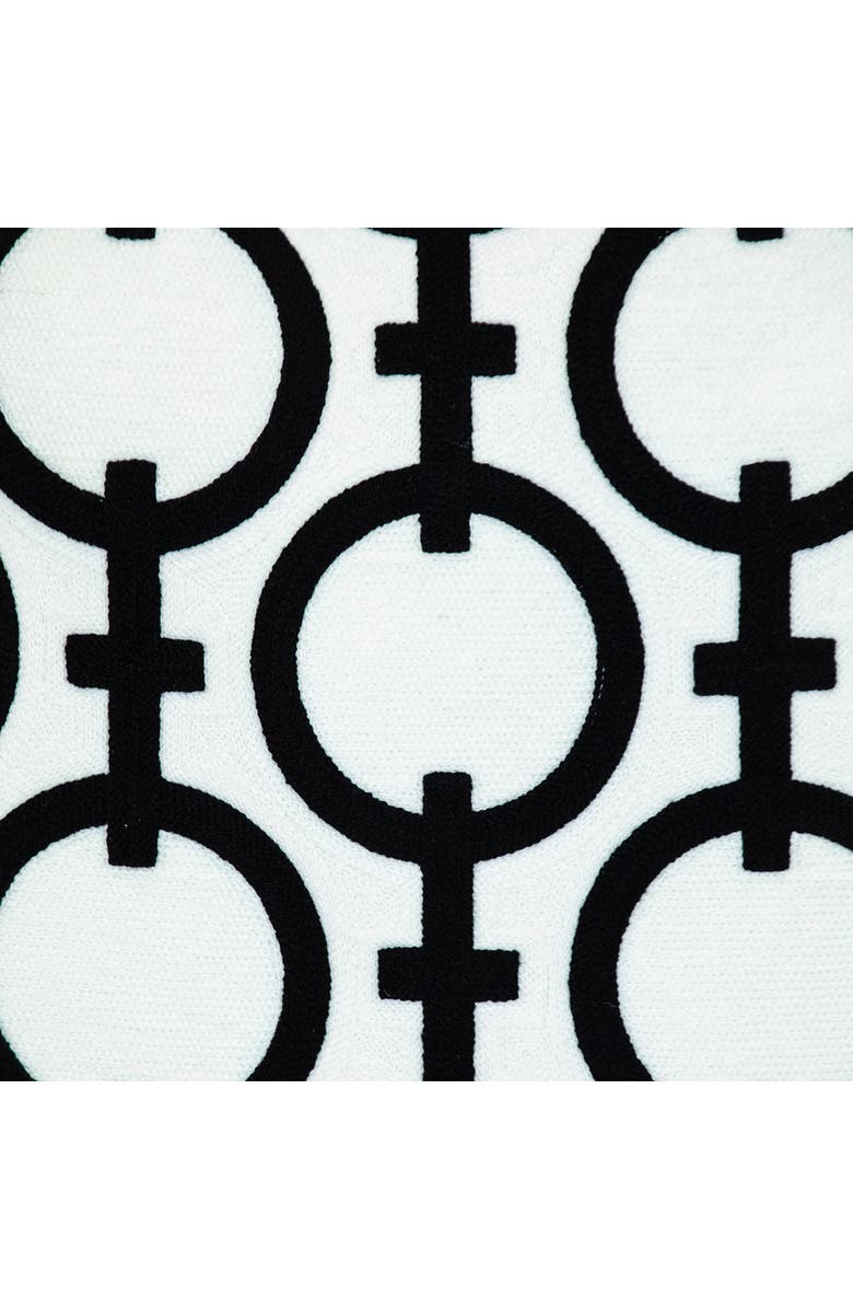 PARKLAND COLLECTION Rounder Embroidered Throw Pillow, Alternate, color, Black