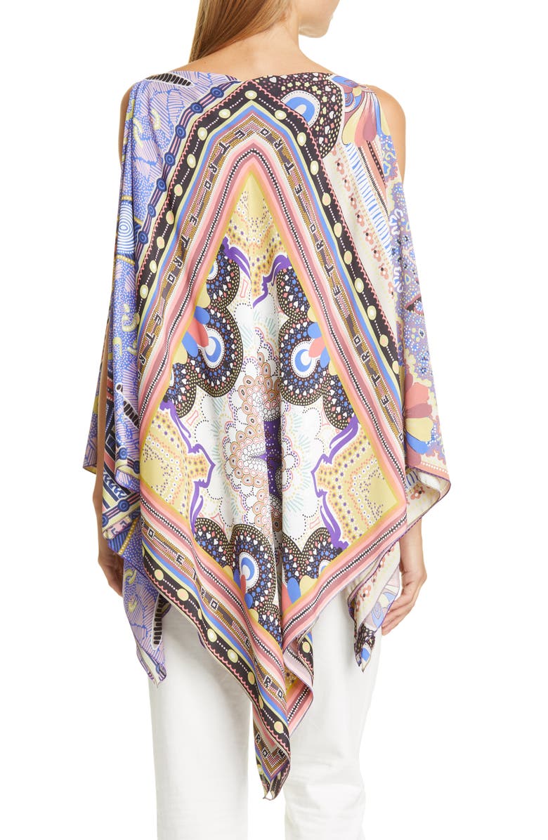 Etro Geo Print Cover-Up Poncho, Alternate, color, 