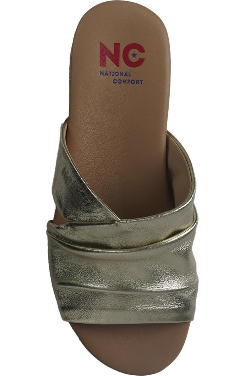 National Comfort Reneta Platform Leather Sandal, Alternate, color, Gold