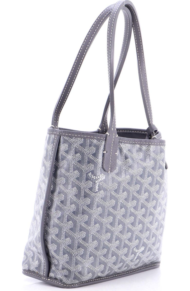 Pre-Owned Goyard Anjou Reversible Tote Coated Canvas Mini, Alternate, color, Gray