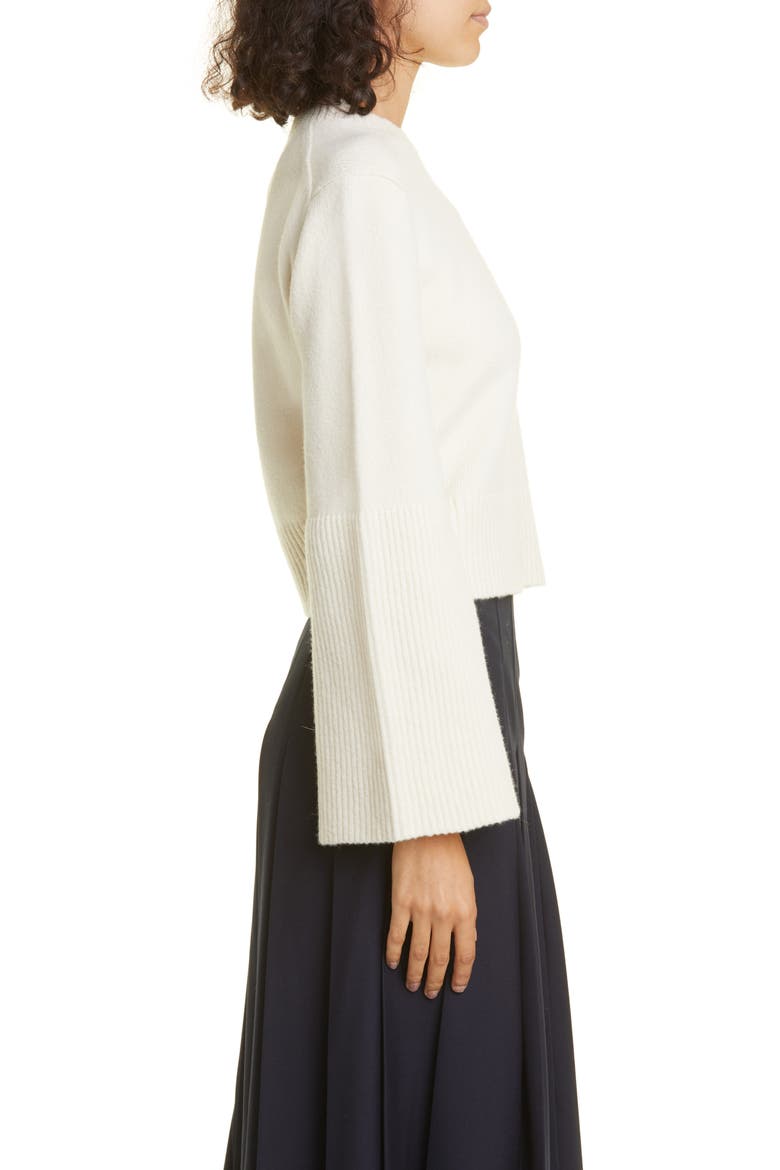 Clover Merino Wool Blend Crop Sweater, Alternate, color, NATURAL