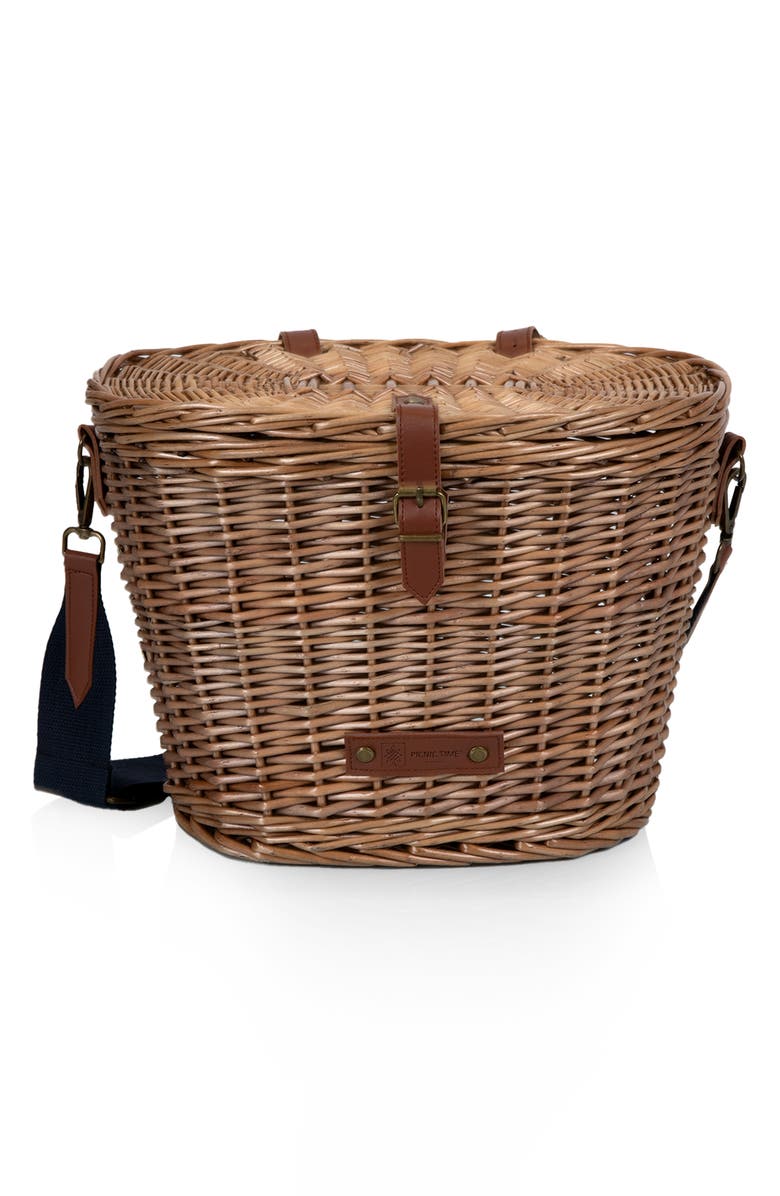 Picnic Time Cambridge Bike Basket, Main, color, Beige