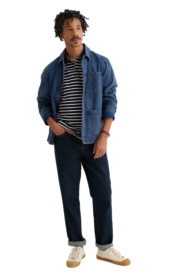 Tin Stream Denim Work Jacket, Alternate, color, DARK MID INDIGO WASH