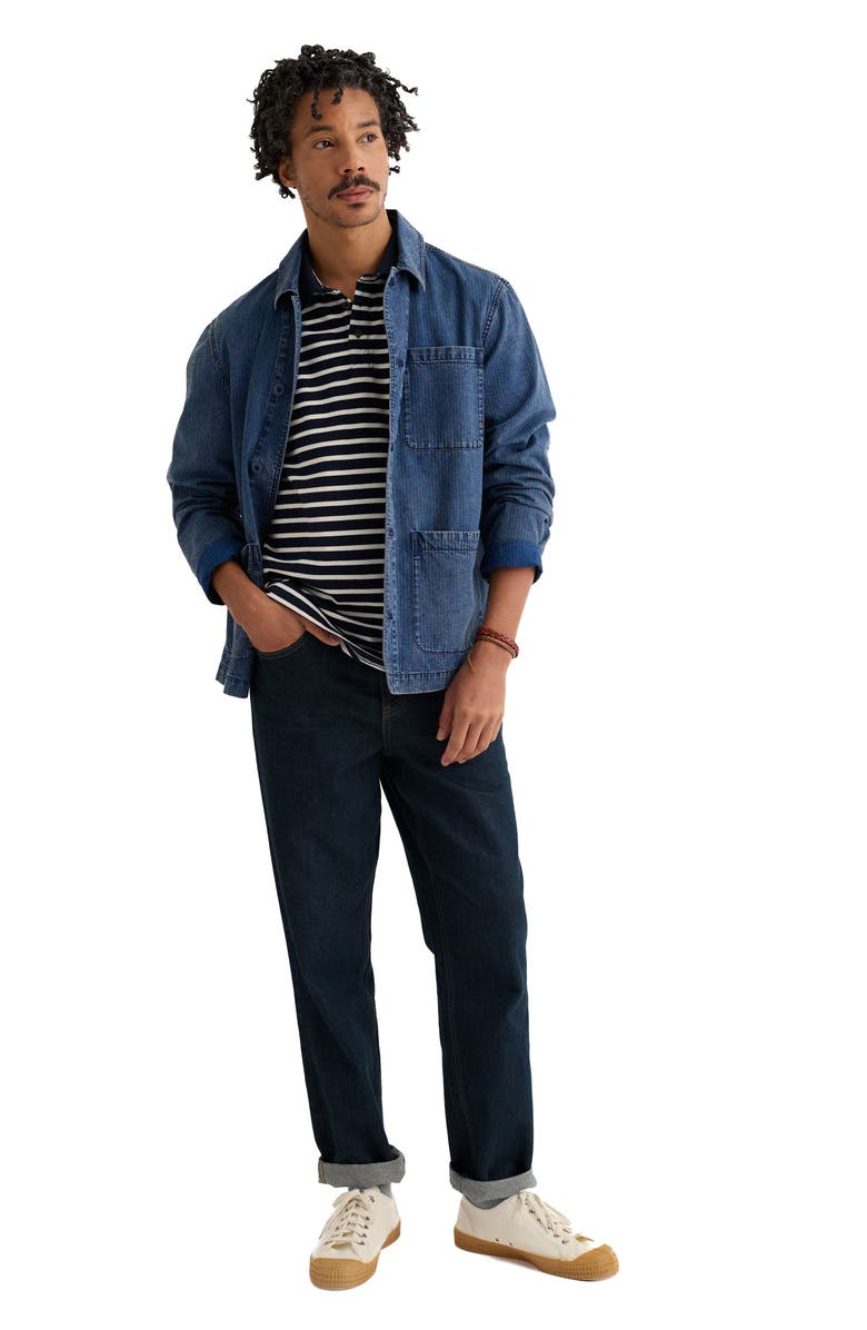 Seasalt Cornwall Tin Stream Denim Work Jacket, Alternate, color, Dark Mid Indigo Wash