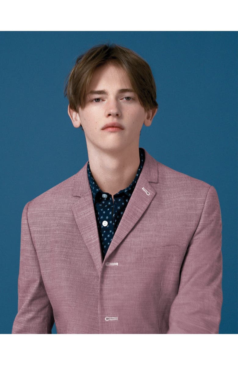 Topman Star Print Cotton Shirt, Alternate, color, 