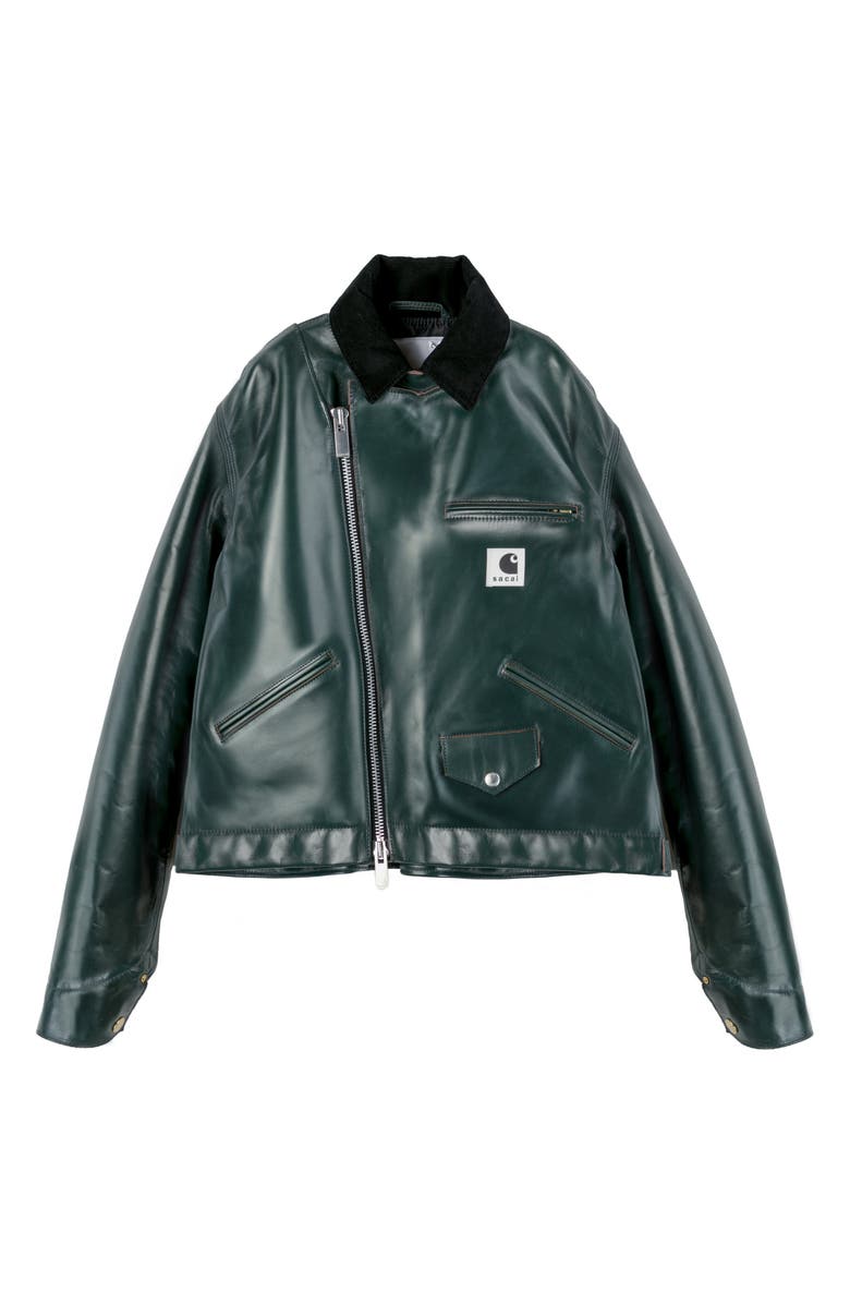 Sacai Carhartt WIP Leather Jacket, Main, color,