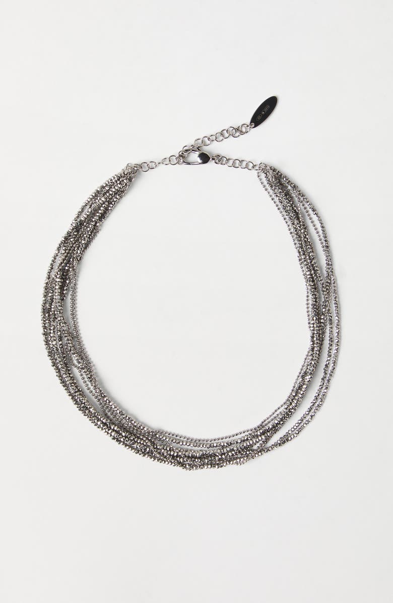 Brunello Cucinelli Vetro and Sterling Silver necklace, Alternate, color, 