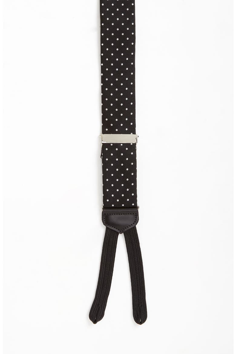 'Formal Concord' Silk Suspenders, Main, color, BLACK