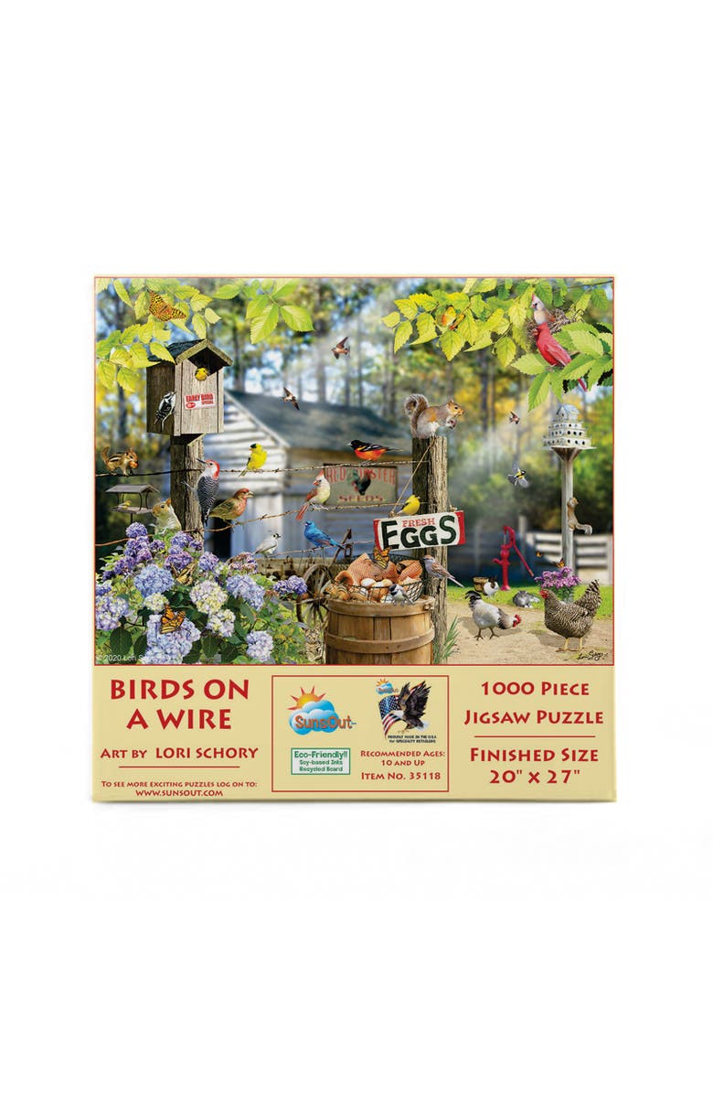 Sunsout Birds on a Wire 1000 piece Jigsaw Puzzle for Adults, Alternate, color, Multicolor