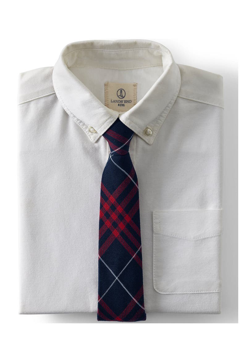 School Uniform Kids Pre Tied Tie, Alternate, color, Classic Navy Large Plaid
