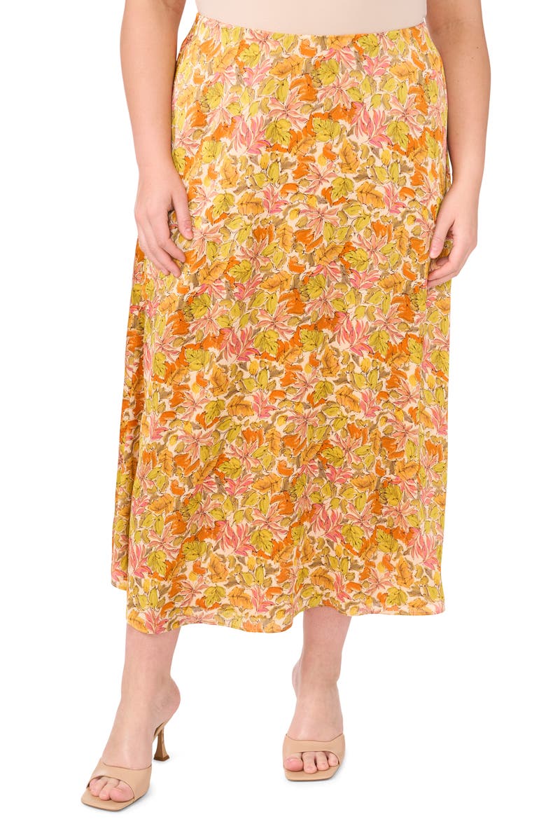 Vince Camuto Bias Cut A-Line Maxi Skirt, Main, color, Crushed Orange