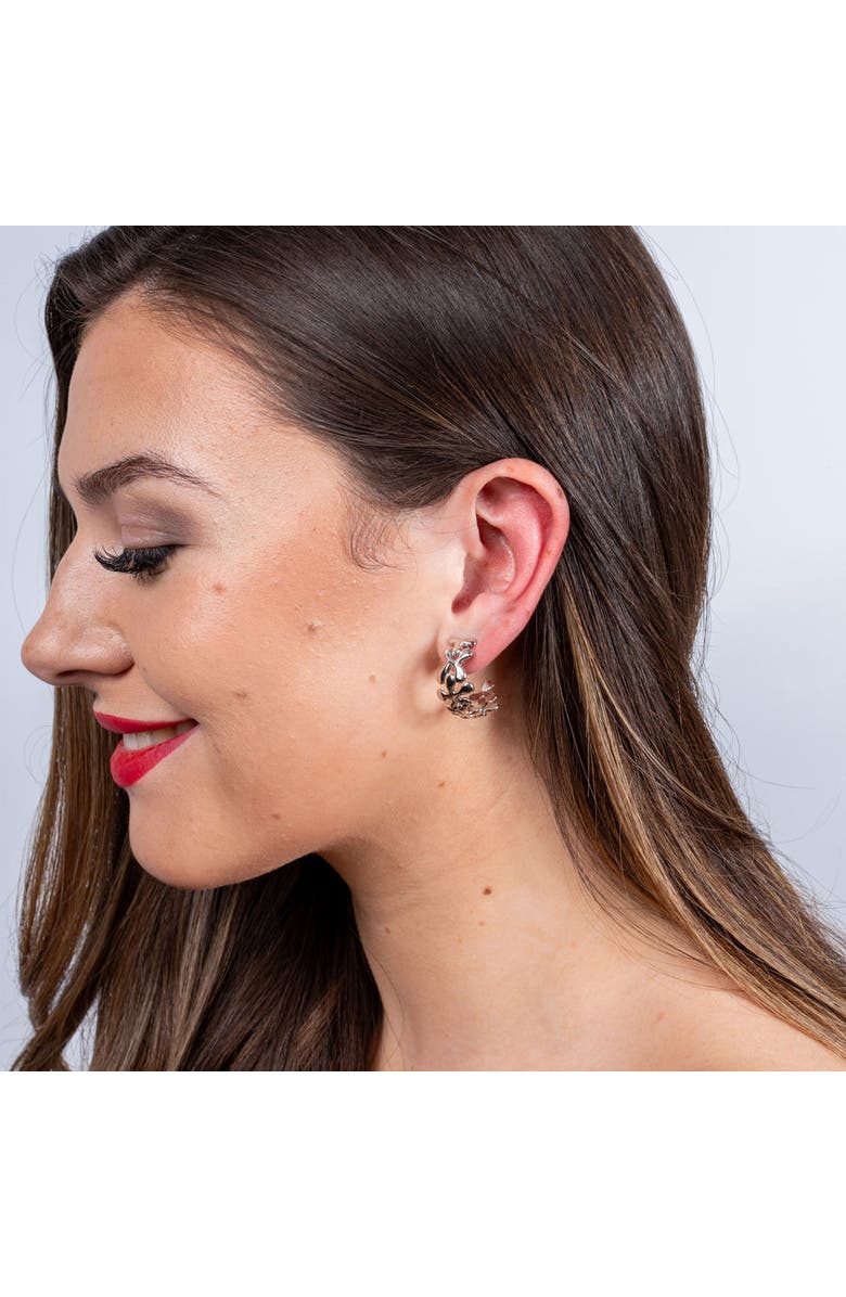 Lucy Quartermaine Splash Hoops, Alternate, color, Sterling Silver