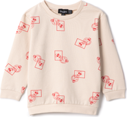 Puddles Boy Stamp Print Long Sleeve French Fleece Sweatshirt