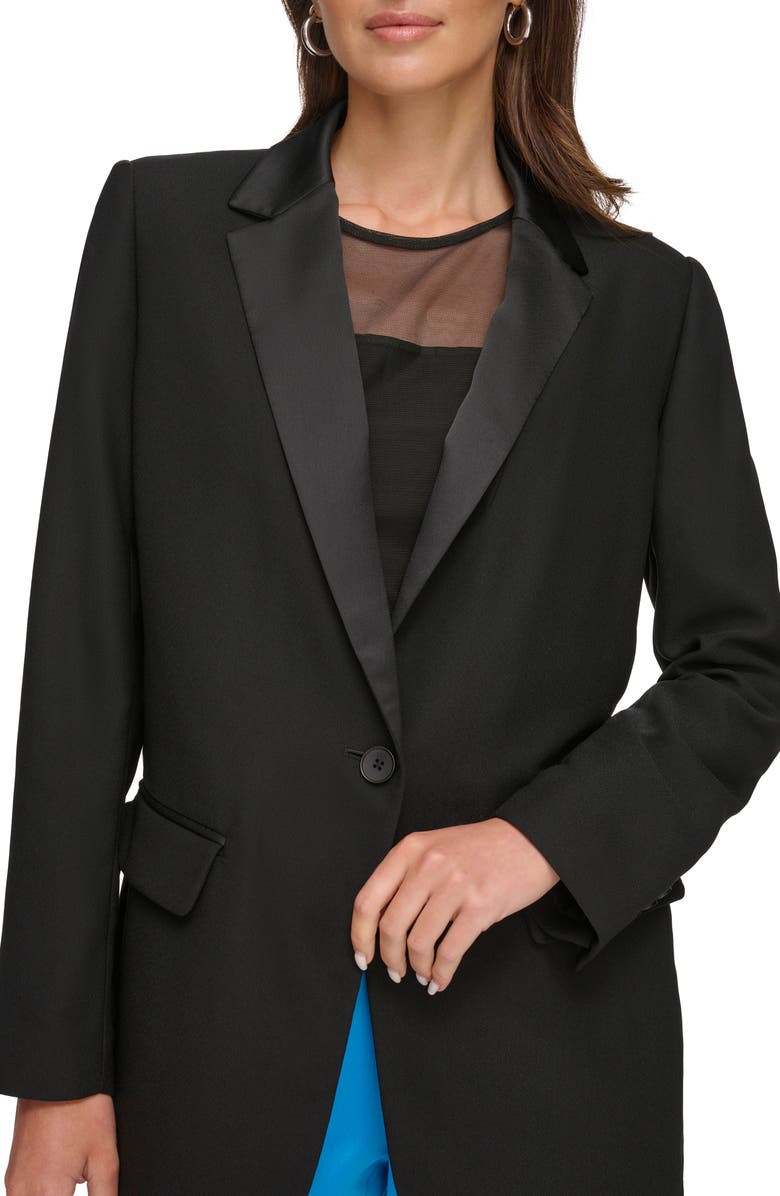 DKNY Satin Lapel Jacket, Alternate, color, 
