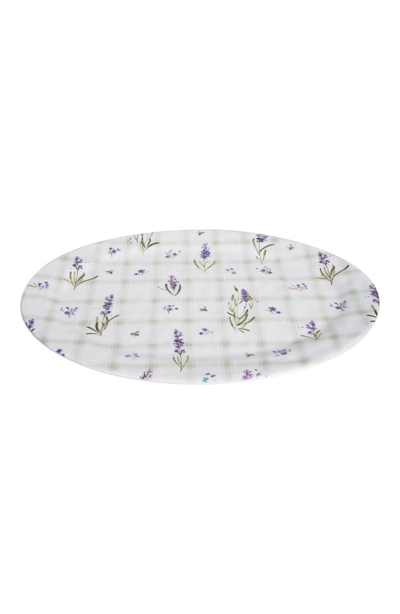 C&F Home Lavender Plaid Novelty Dinnerware Serving Plate 14.2" x 18.5", Alternate, color, Purple