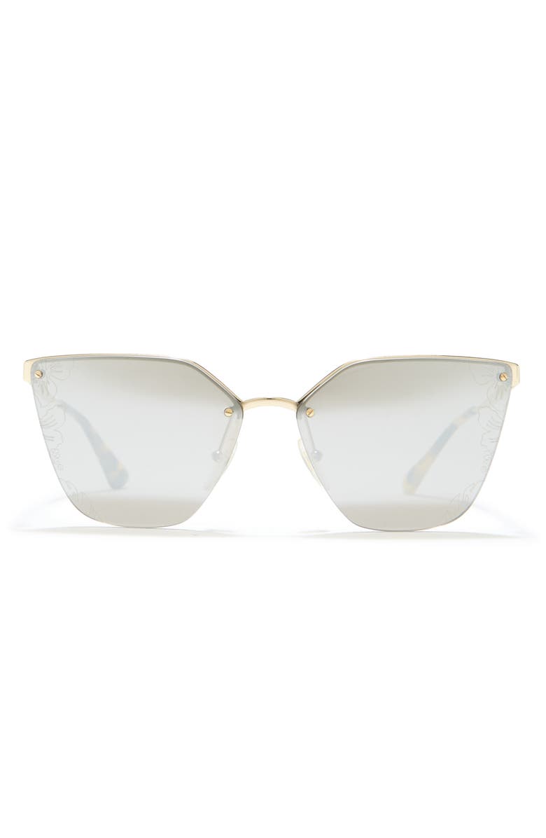 Prada 63mm Cat Eye Sunglasses, Main, color, Silver