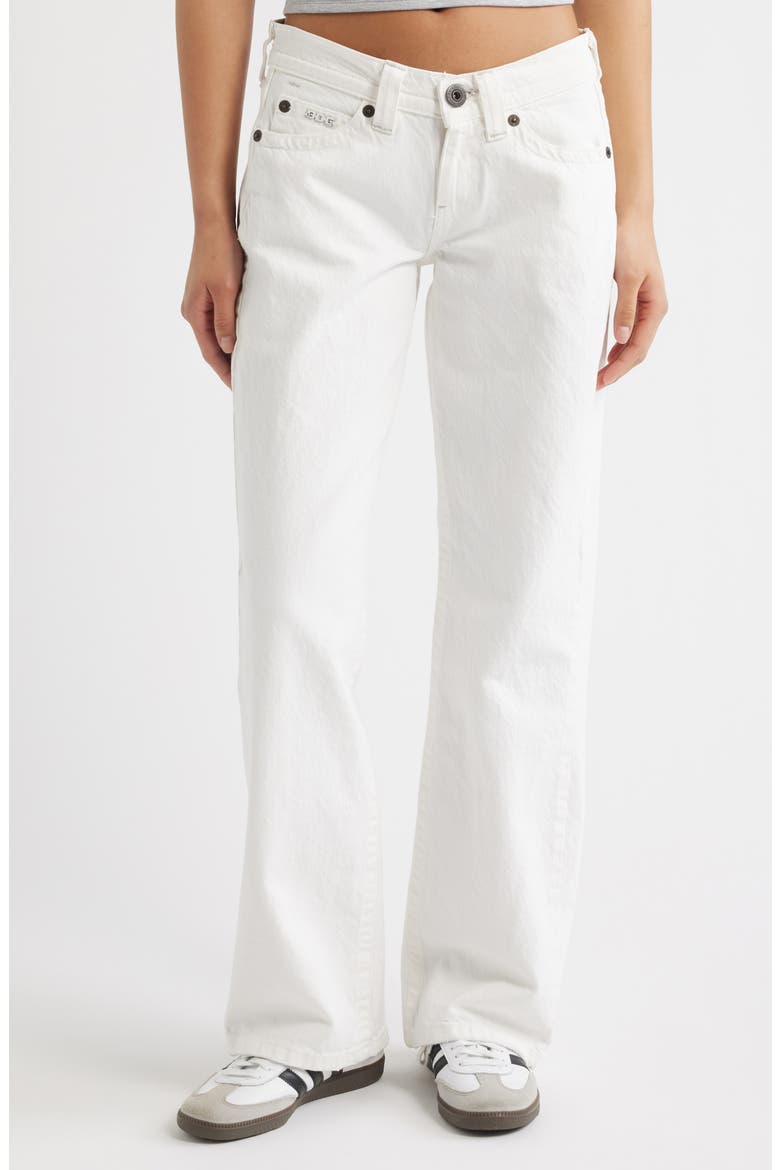 Kayla Low Rise Wide Leg Jeans, Main, color, WHITE