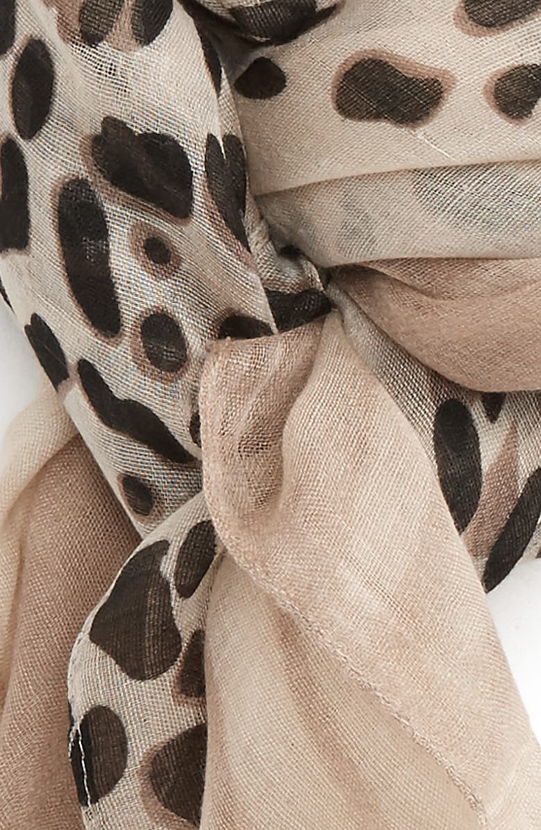 The Accessory Collective Accessory Collective Leopard Print Scarf, Alternate, color,