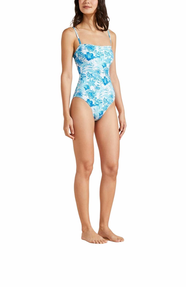 Vilebrequin Women's Tahiti Flowers Bustier One-Piece Swimsuit, Main, color, 