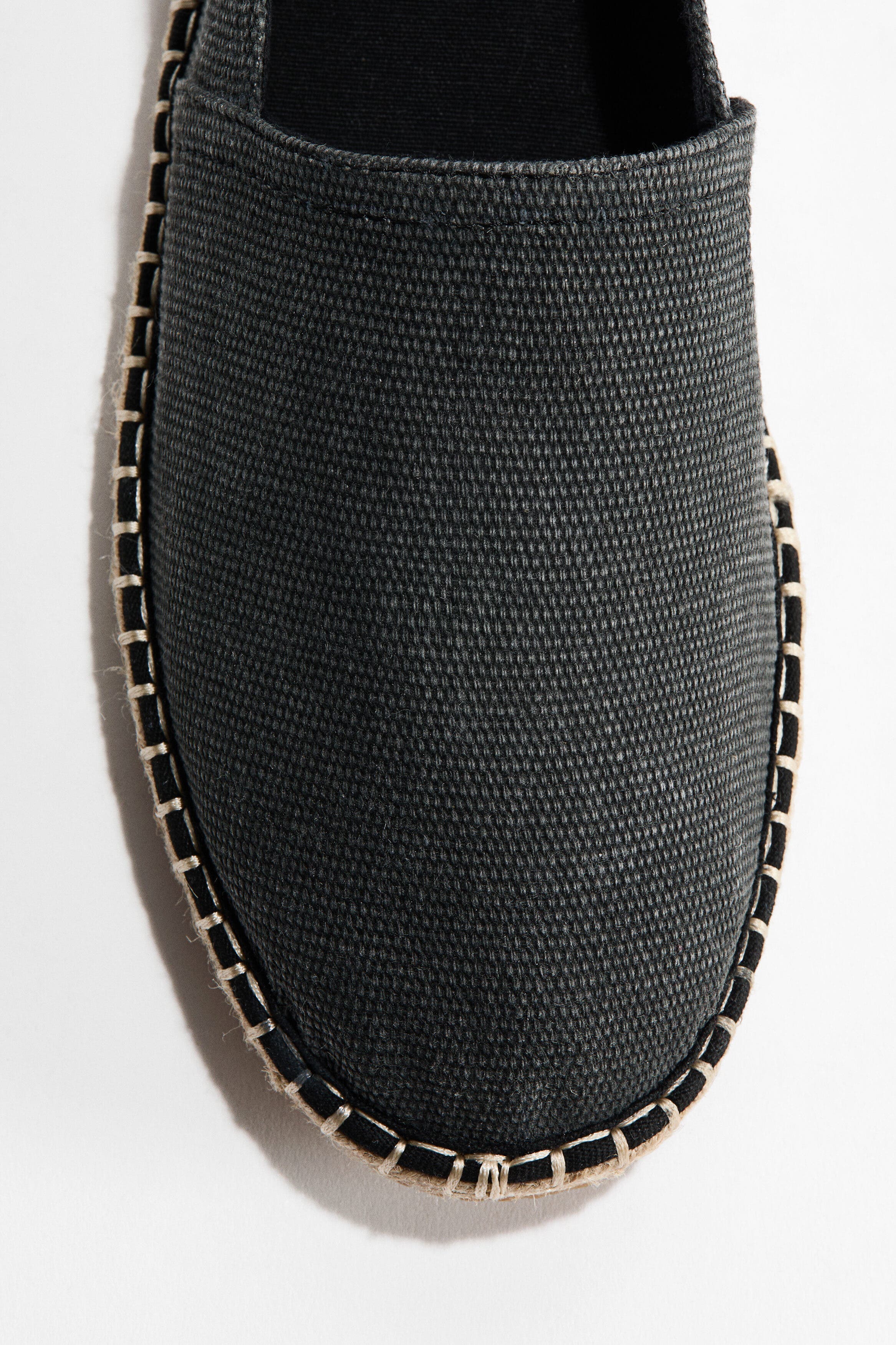 H&M Canvas Espadrilles, Alternate, color, Black