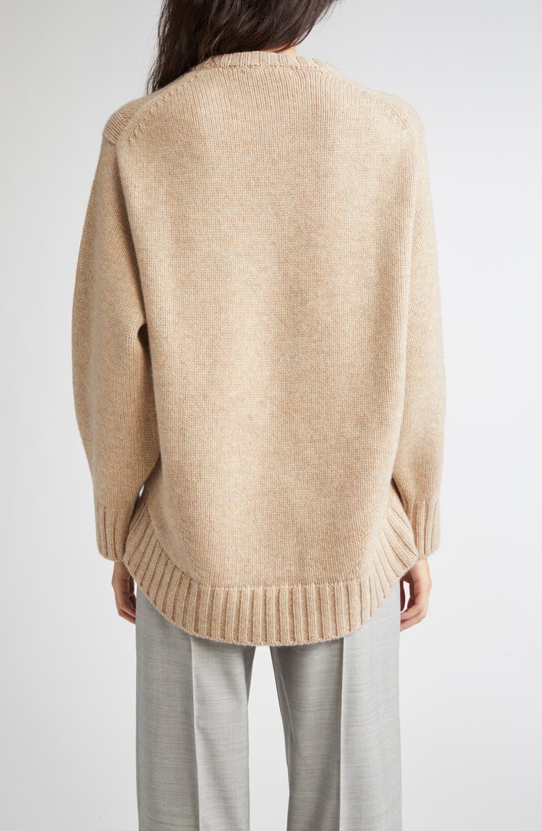 Johnstons of Elgin Cashmere Crewneck Sweater, Alternate, color, Oatmeal