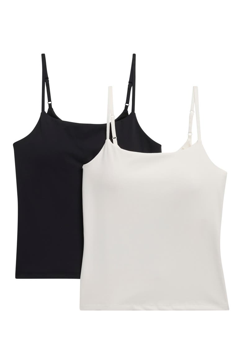 2-Pack Cloud Skin Newbury Camisoles, Main, color, BLACK/ SUGAR SWIZZLE