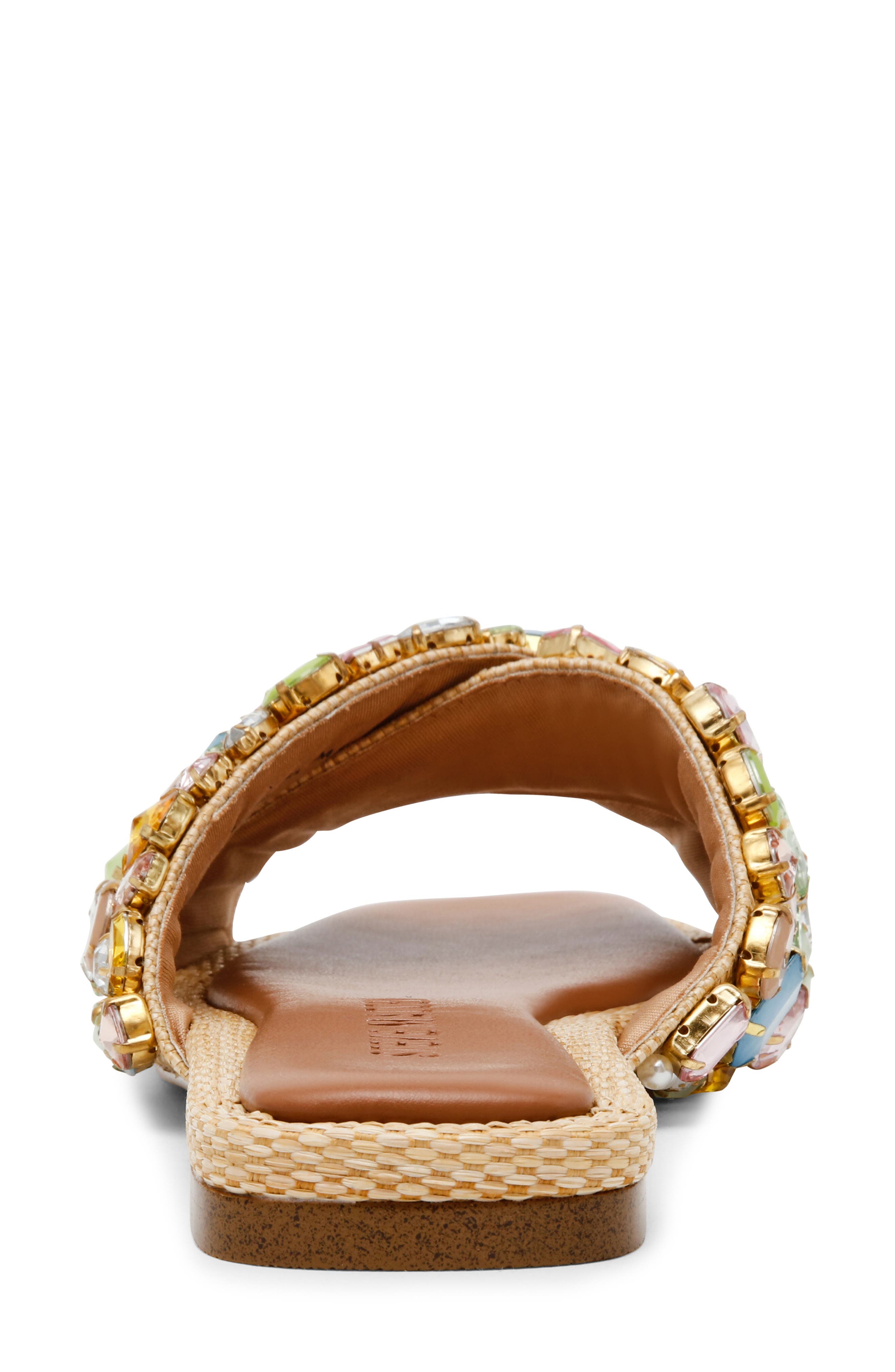 Steve Madden Levity Crystal Embellished Sandal, Alternate, color, Gold Multi