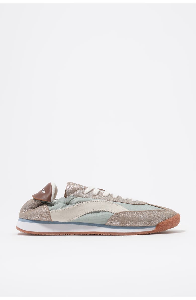 Bimba y Lola Suede & Nylon Elastic Sneakers, Main, color, Silver