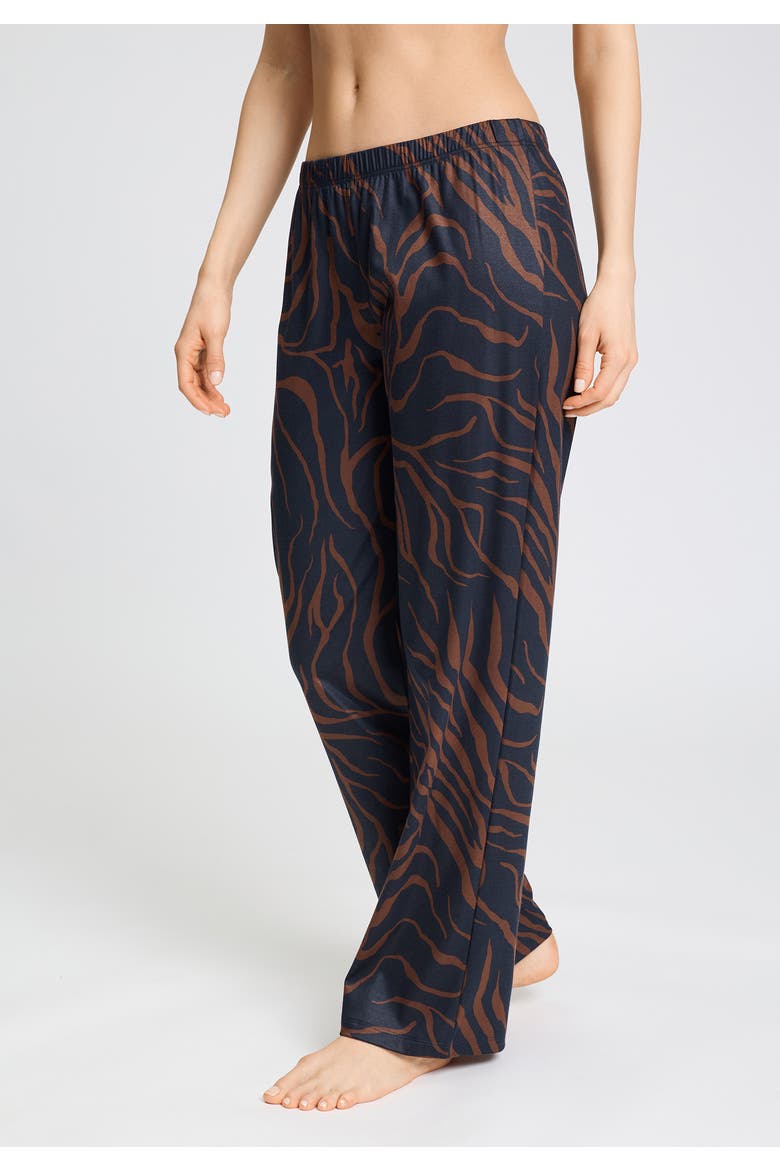 Loungy Nights Cotton Knit Pants, Alternate, color, Navy Wildness