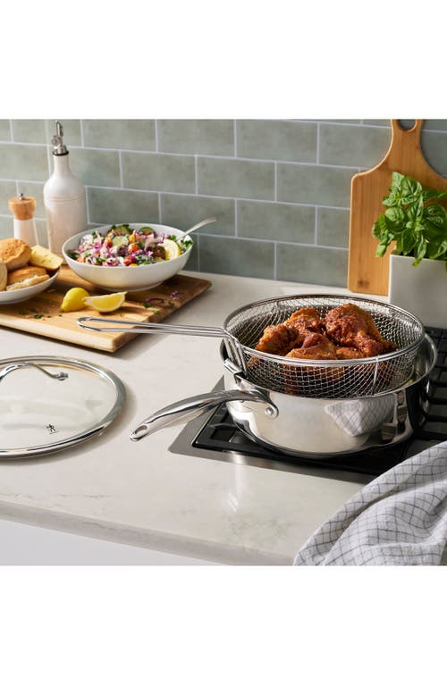 Henckels Cutlery Aragon 5-quart Stainless Steel Sauté Pan With Lid & Fryer Basket In Silver