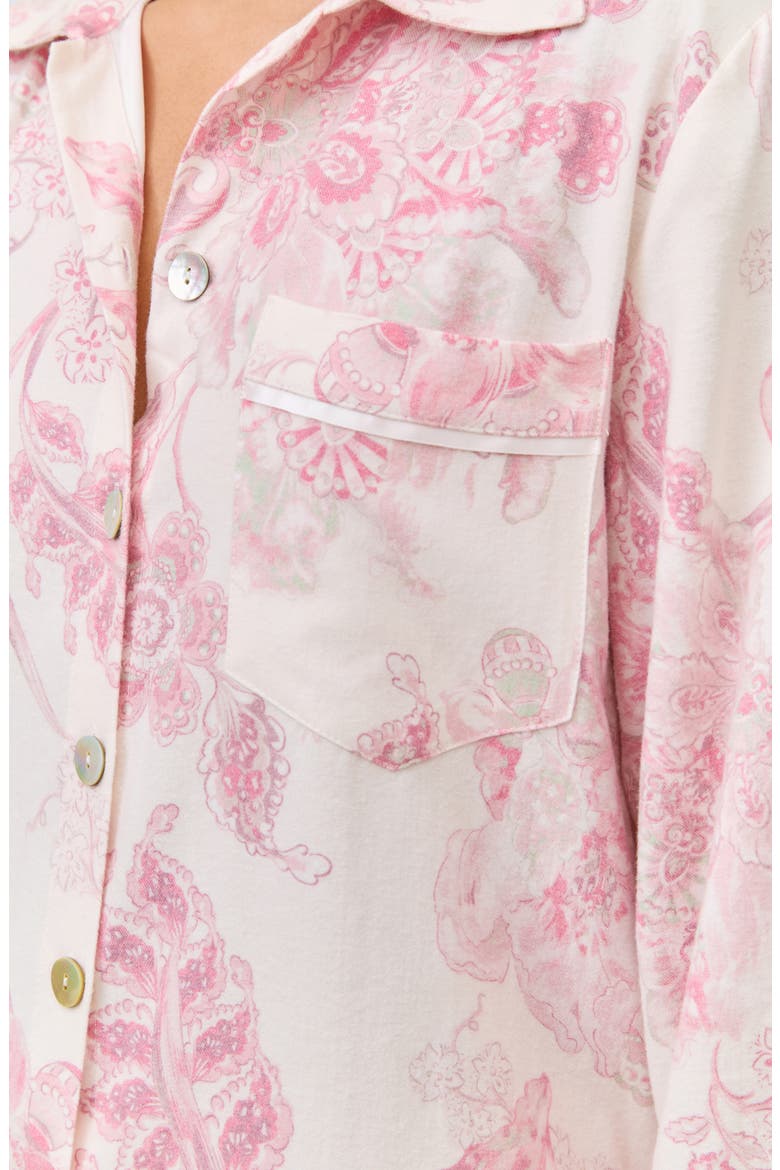Coco Cosy Brushed Cotton Blend Pajamas, Alternate, color, ECRU