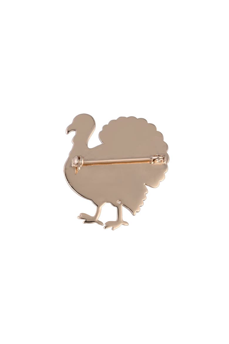 Enamel Turkey Pin, Alternate, color, Orange